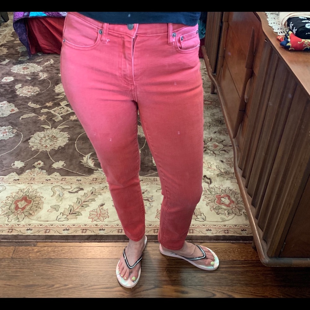 GAP skinny red ankle length jeans